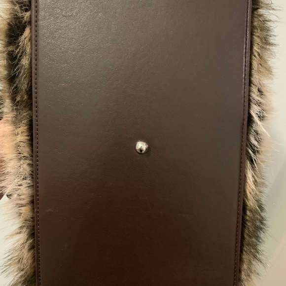 Chanel Brown Leather With Faux Fur Tote - Picture 8 of 9